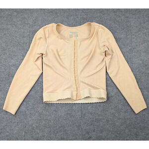 Marena Recovery Compression Vest Womens XL Long Sleeve Post Surgery Top Arm Tan